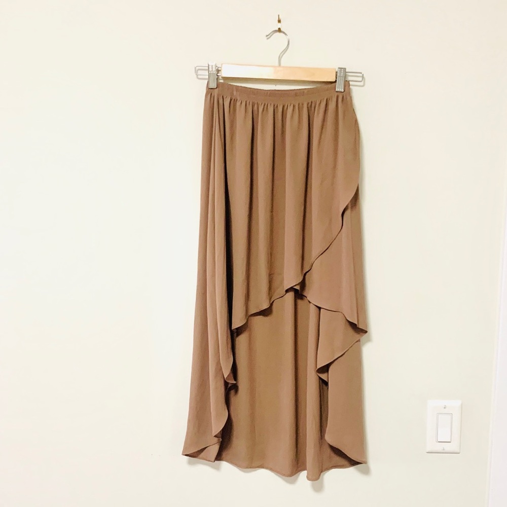 Forever 21 Brown High-Low Skirt